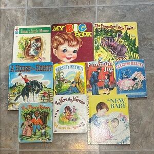 VINTAGE CHILDREN’S BOOK LOT OF 10 KIDS BOOKS OLD #50